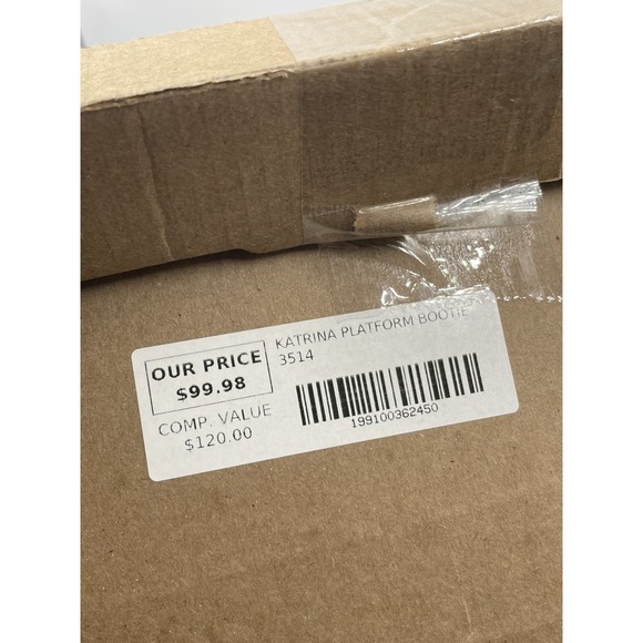 Steve Madden Katrina Boot Women 8.5M Black Square Toe Block Heel Platform Bootie - Picture 12 of 13